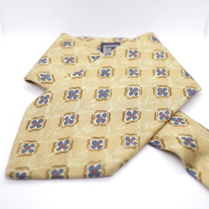 GUESS Whole Pattern Silk Necktie Ocher