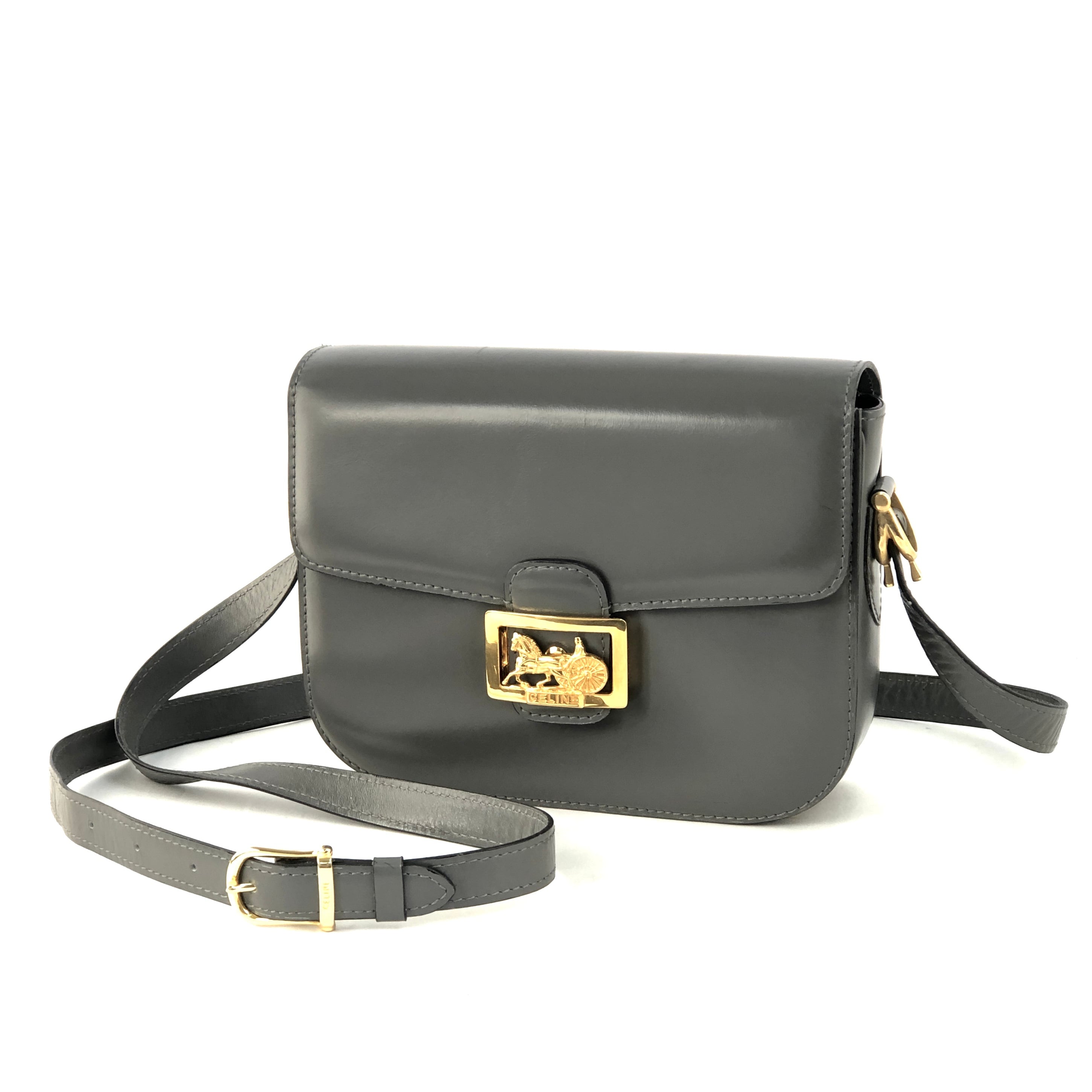 CELINE セリーヌ 馬車 ホースキャリッジ レザー ショルダーバッグ