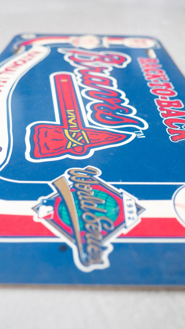"Atlanta Braves" 1990s League champions license plate