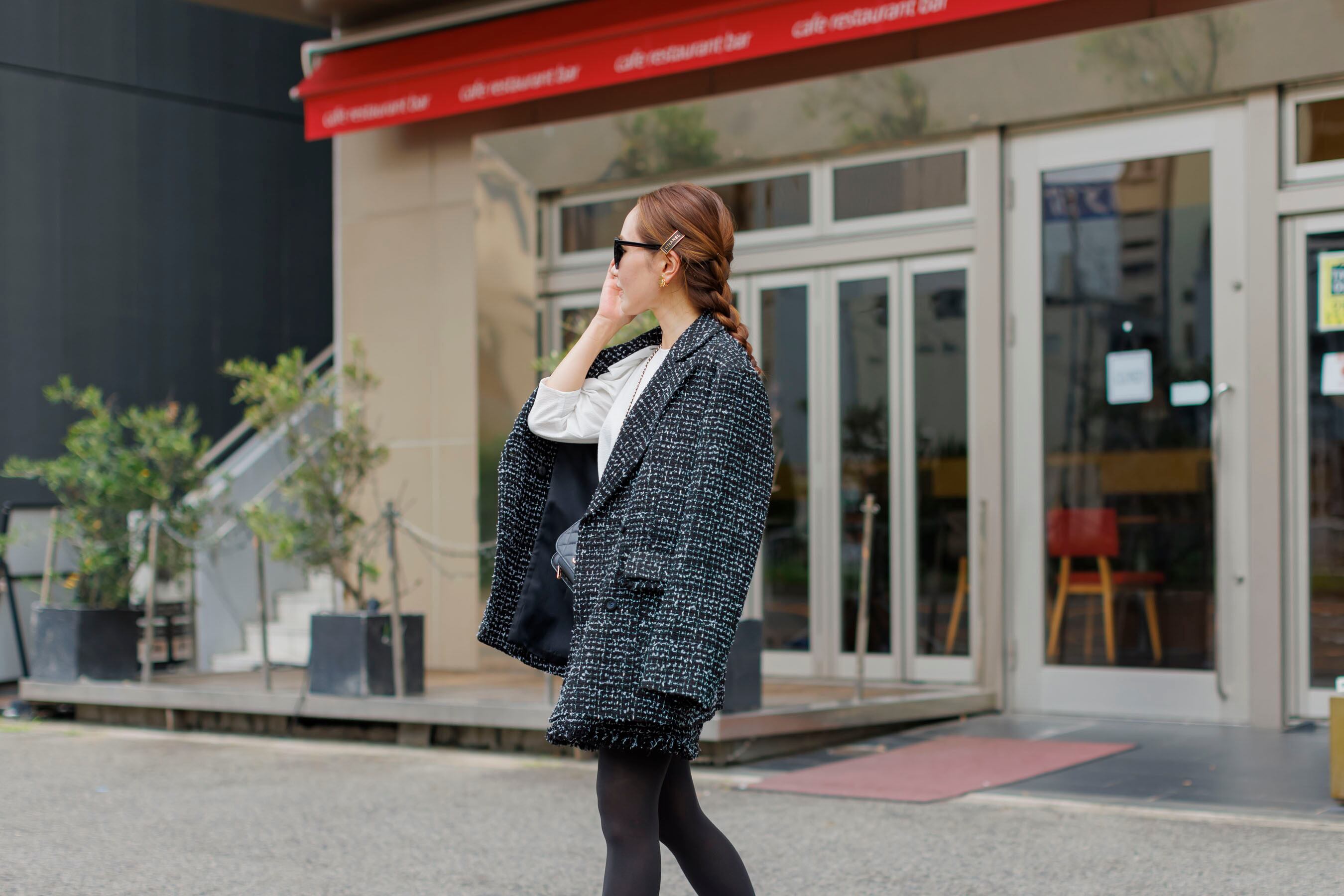 Tweed mini skirt | Bluelea