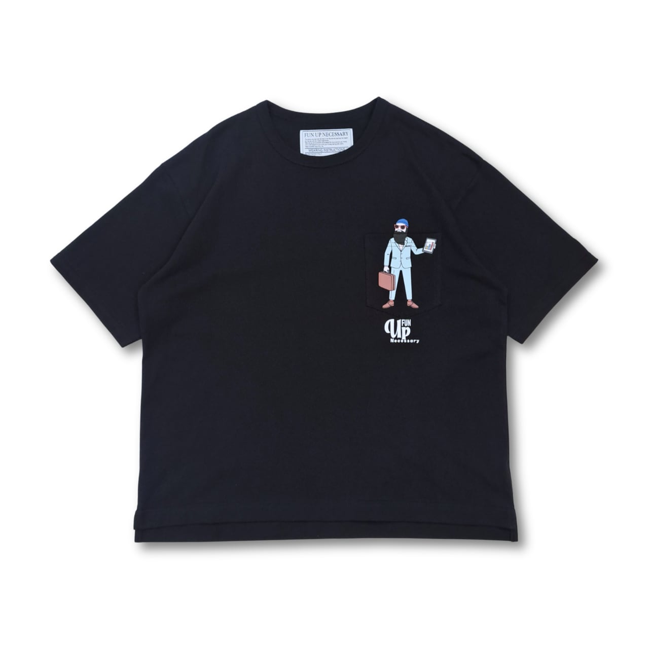 FUN - my heart is on vacation Tシャツ (black)