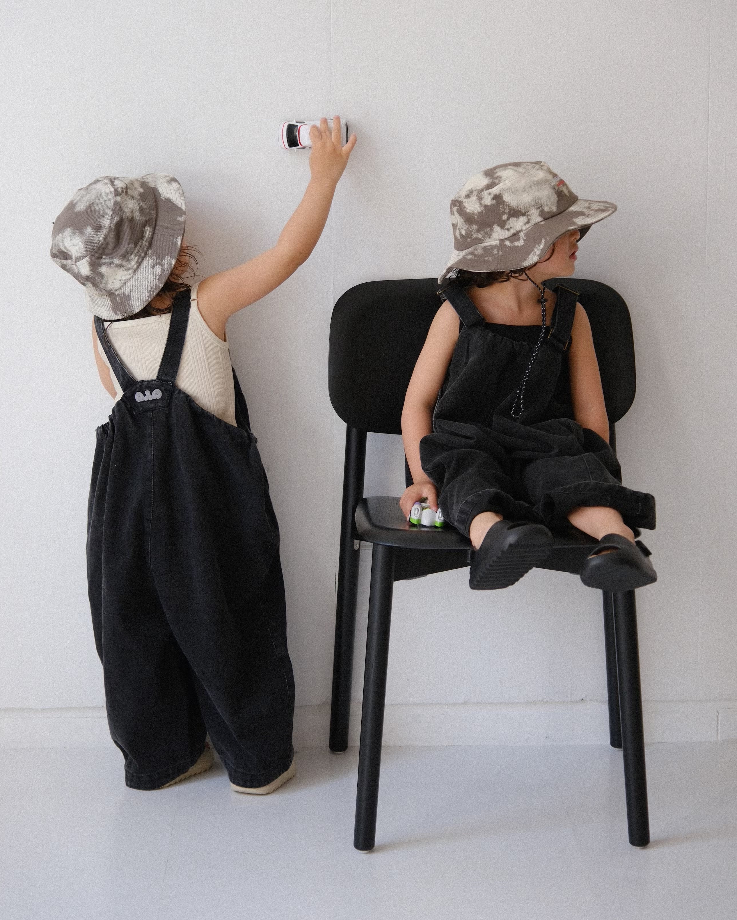 wide denim salopette | chaisy