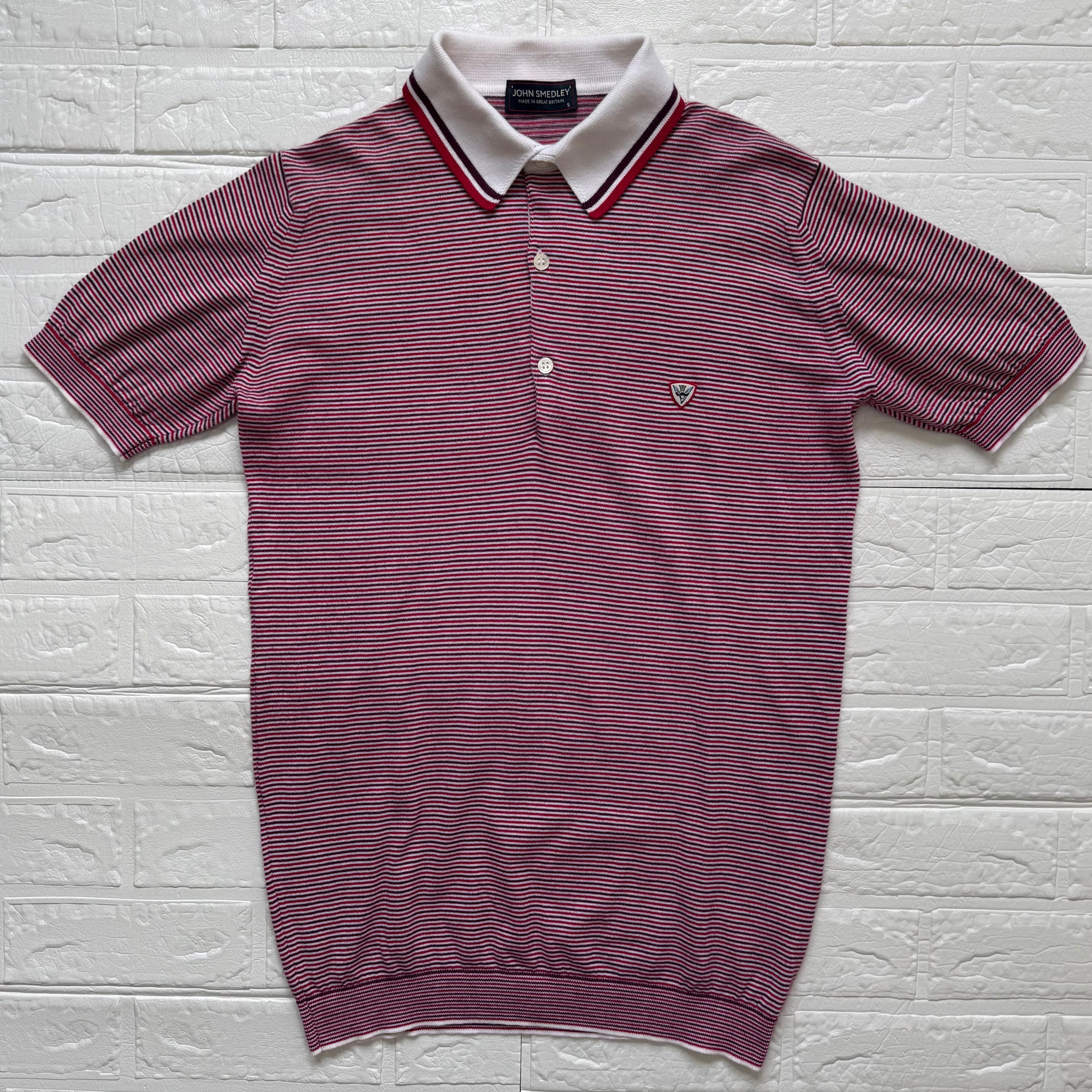 JOHN SMEDLEY シーアイランドコットン マルチボーダー 半袖 ニット