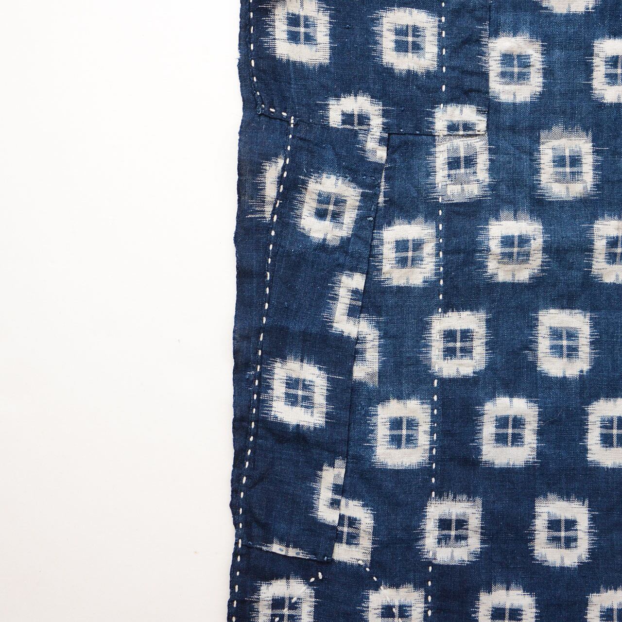 刺し子 雑巾 藍染 絣 古布 昭和中期 ジャパンヴィンテージ アート
