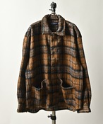 many men many mind shaggy check shirt blouson (BRN) M2223020