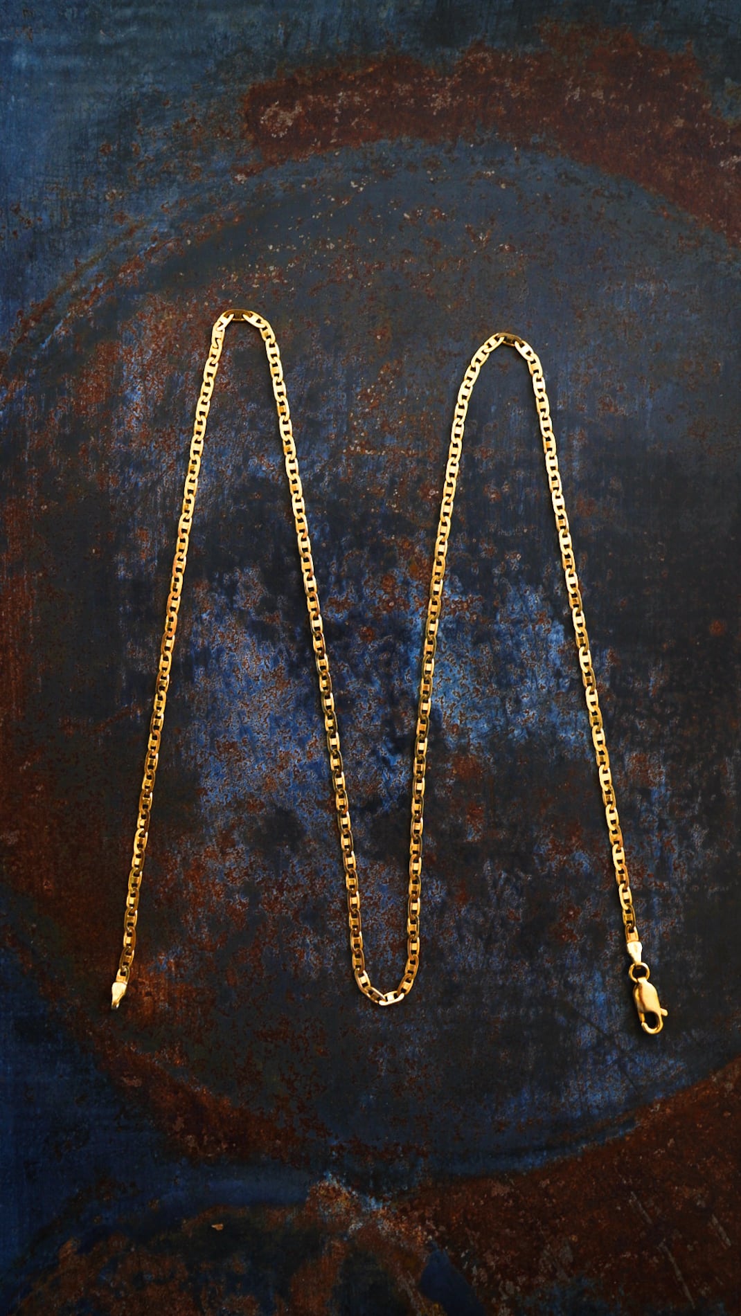 VINTAGE】U.S. VINTAGE K18 イエロー ゴールド フラット マリーナ