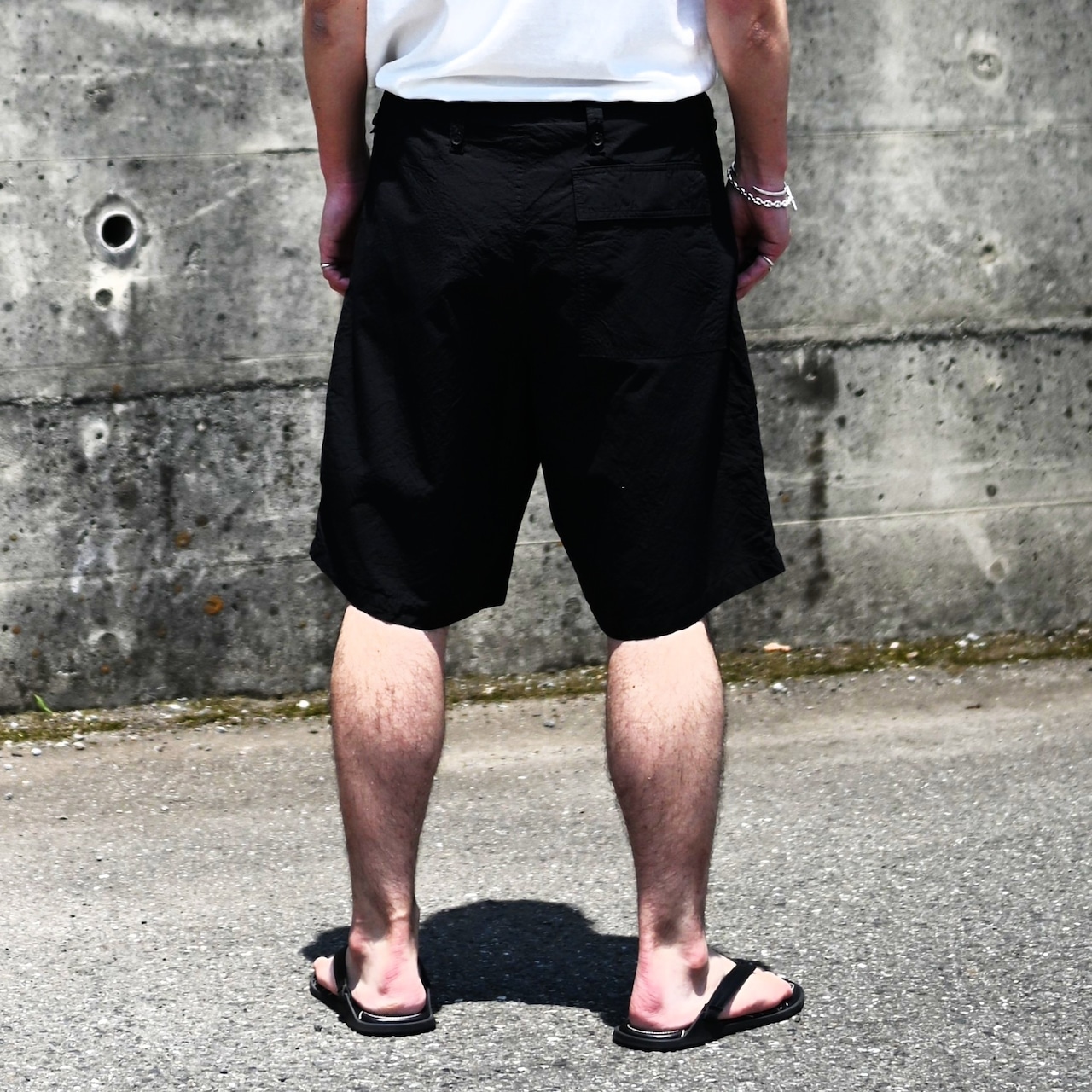 INTERIM(インテリム)INTERIM / MILK PAINT VINTAGE WASH BLACK SHUTTLE CHAMBRAY HYPER BIG US NAVY WORK SHIRT TYPE2