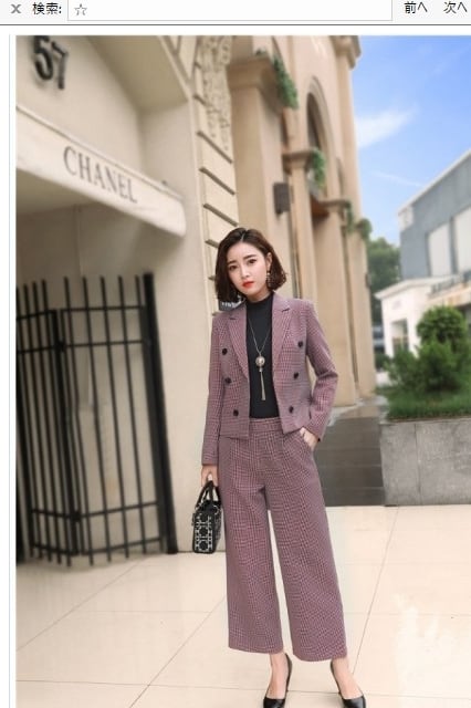 レディース　スーツセット　40サイズ（L） zj-fc-009.jpg