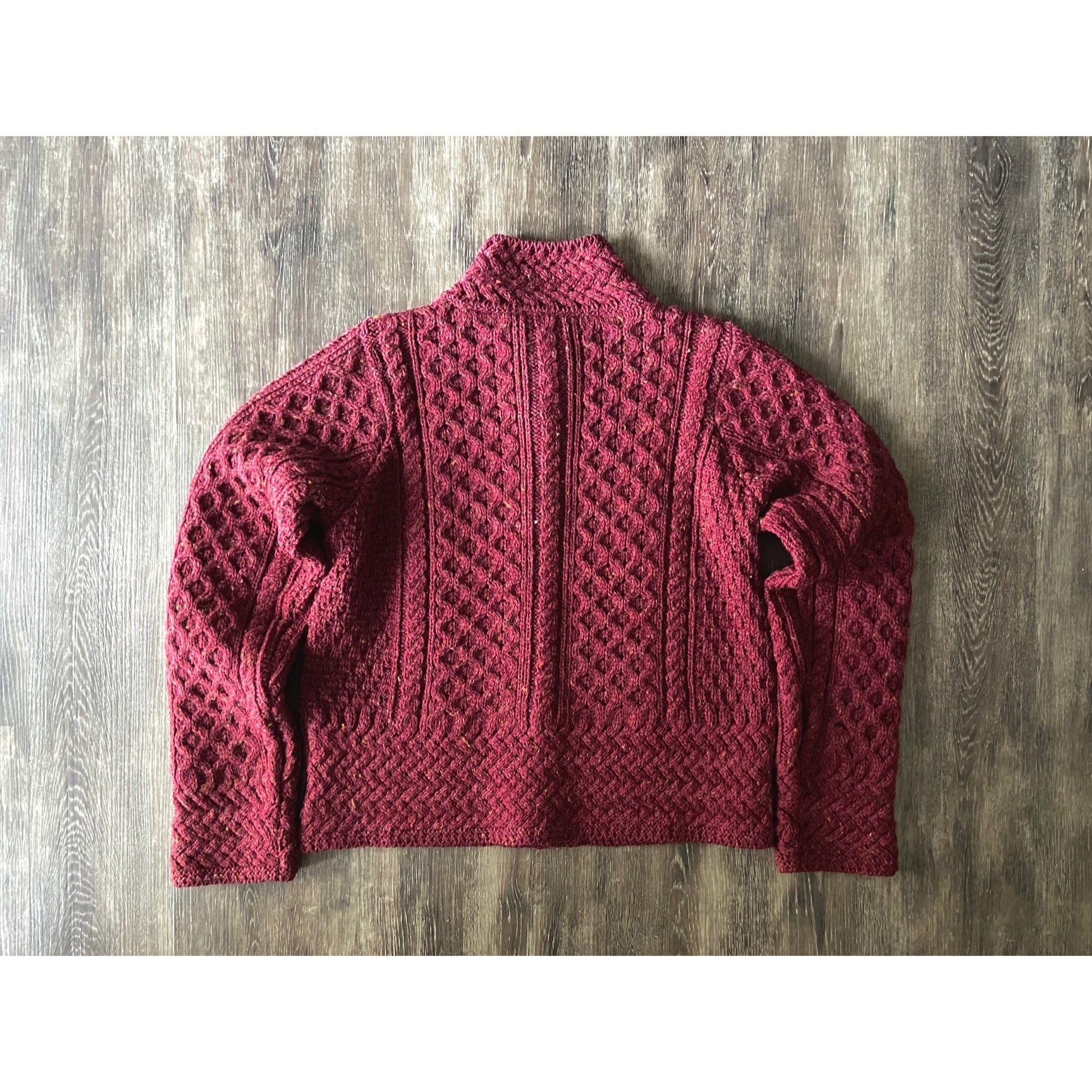 -90s carraig donn alan knit cardigan “Made in IRELAND” キャレイグドン フィッシャーマン  アランニット カーディガン