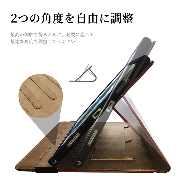 iPad 9.7 ケース CASAFUNY iPad 9.7 2018/2017ケース シンプル iPad 9.7 ケース 2018と2017年モデル アイパッド 第5 / 6世代 ケース PUレザー tpu材質iPad Air 2 / iPad Air ケース 肌触り良い iPad Pro 9.7 ケース カードポケット スタンド機能 傷つけ防止 指紋防止 iPad 9.7インチ ケース，青色