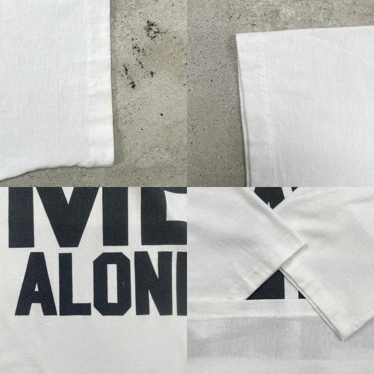 90年代 USA製 Knit Stuff LEAVE ME ALON 切り替えデザイン 七分袖 T 