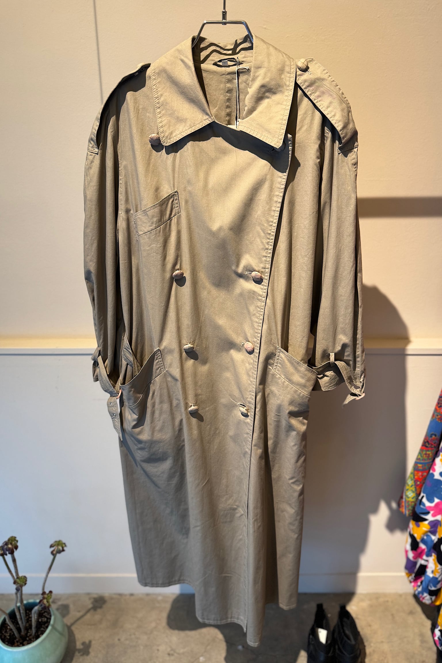 【送料無料】80's ミリタリースタイルトレンチコート