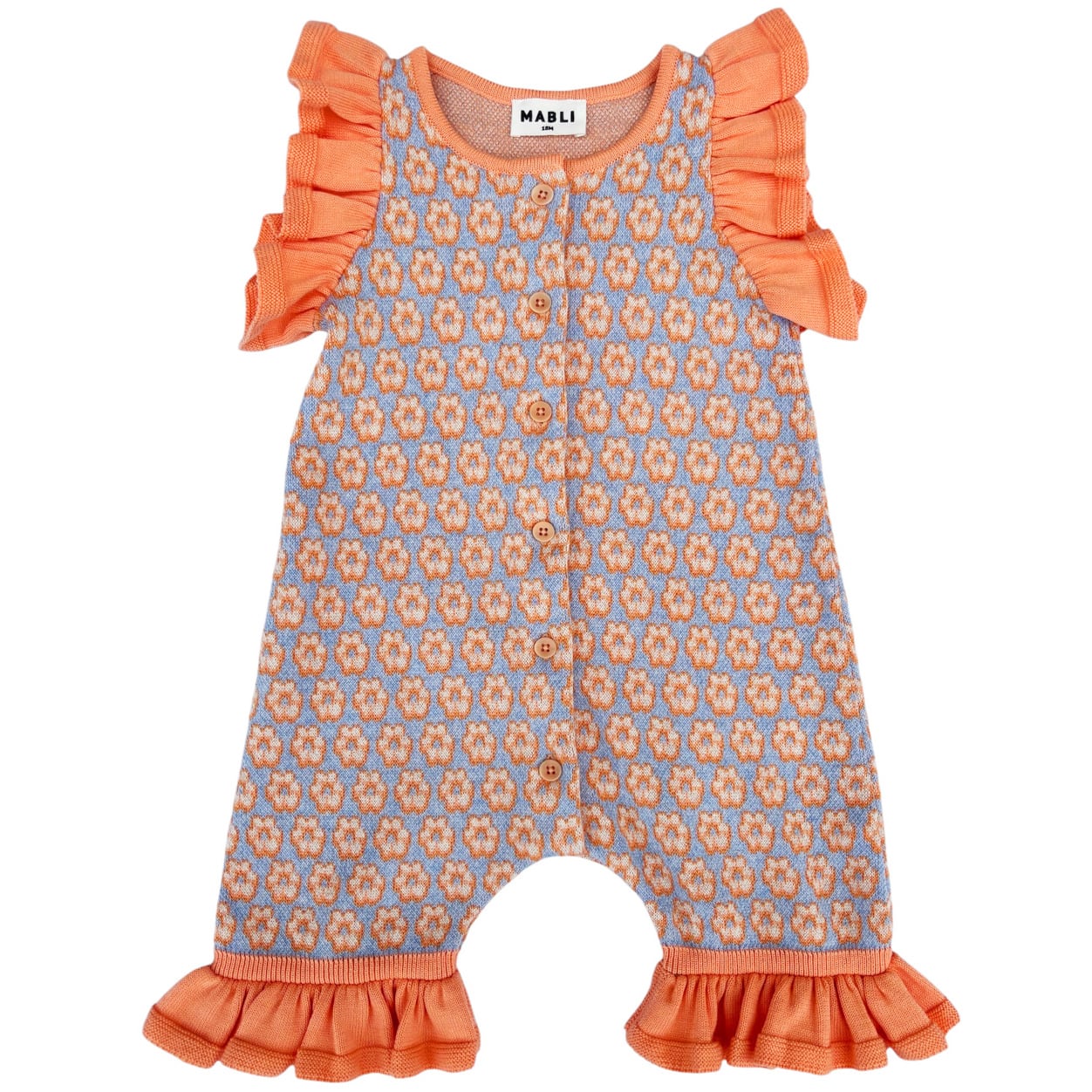 MABLI|DONUT ROMPER|LIGHT CHAMBRAY