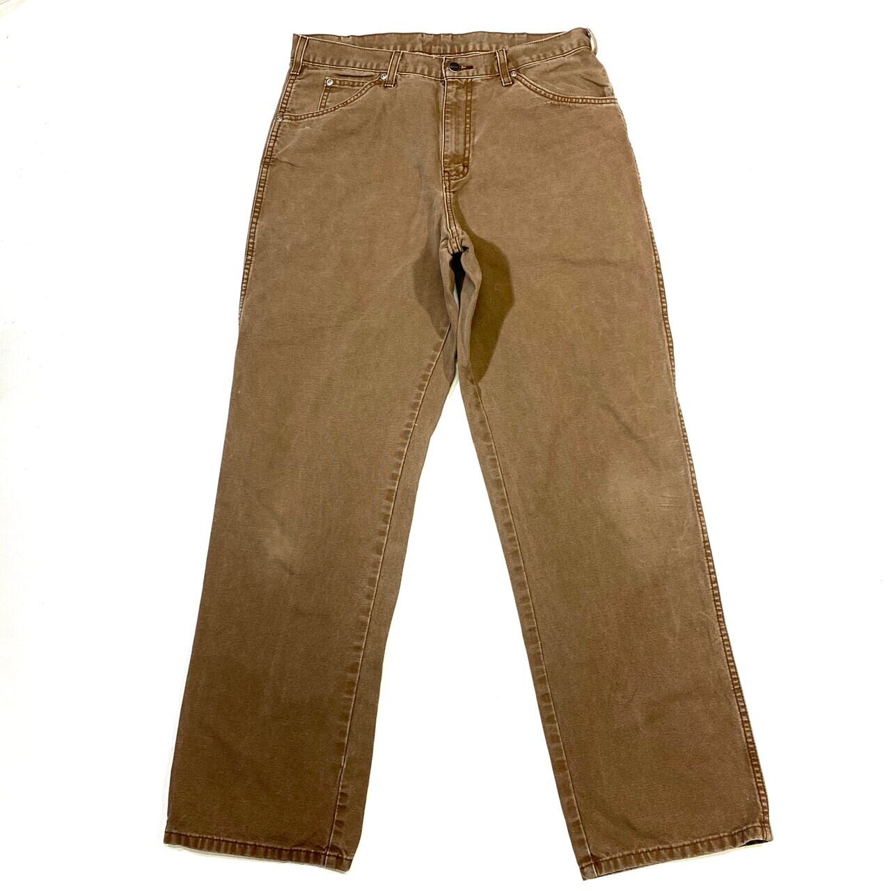 Dickies ディッキーズ ダック地 ワークパンツ ブラウン 茶色 メンズW34