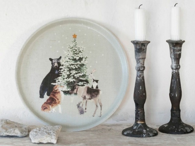 fog linen work　|　リネントレイ　ラウンド MISATO OGIHARA ホリデー