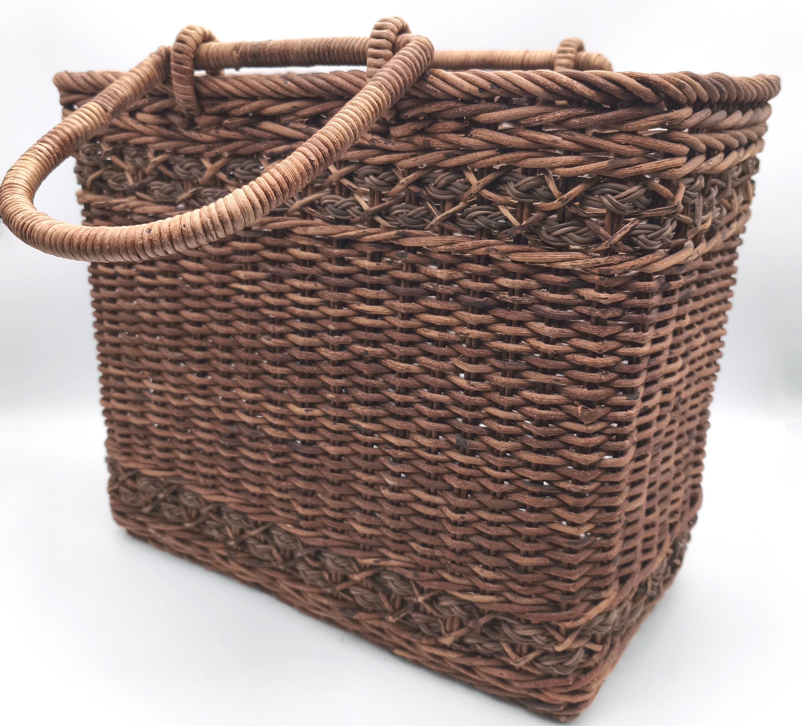 編みかご・バスケット・アジアン雑貨・No.230205-13・梱包サイズ80