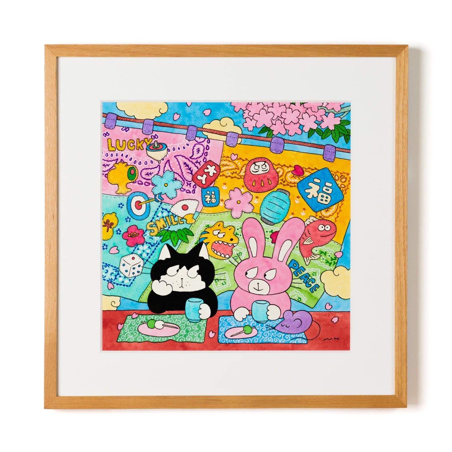 ピオニー | 小さな原画 ヒダカナオト個展「HOW TO TRIP」 | TOKYO PiXEL. shop & gallery