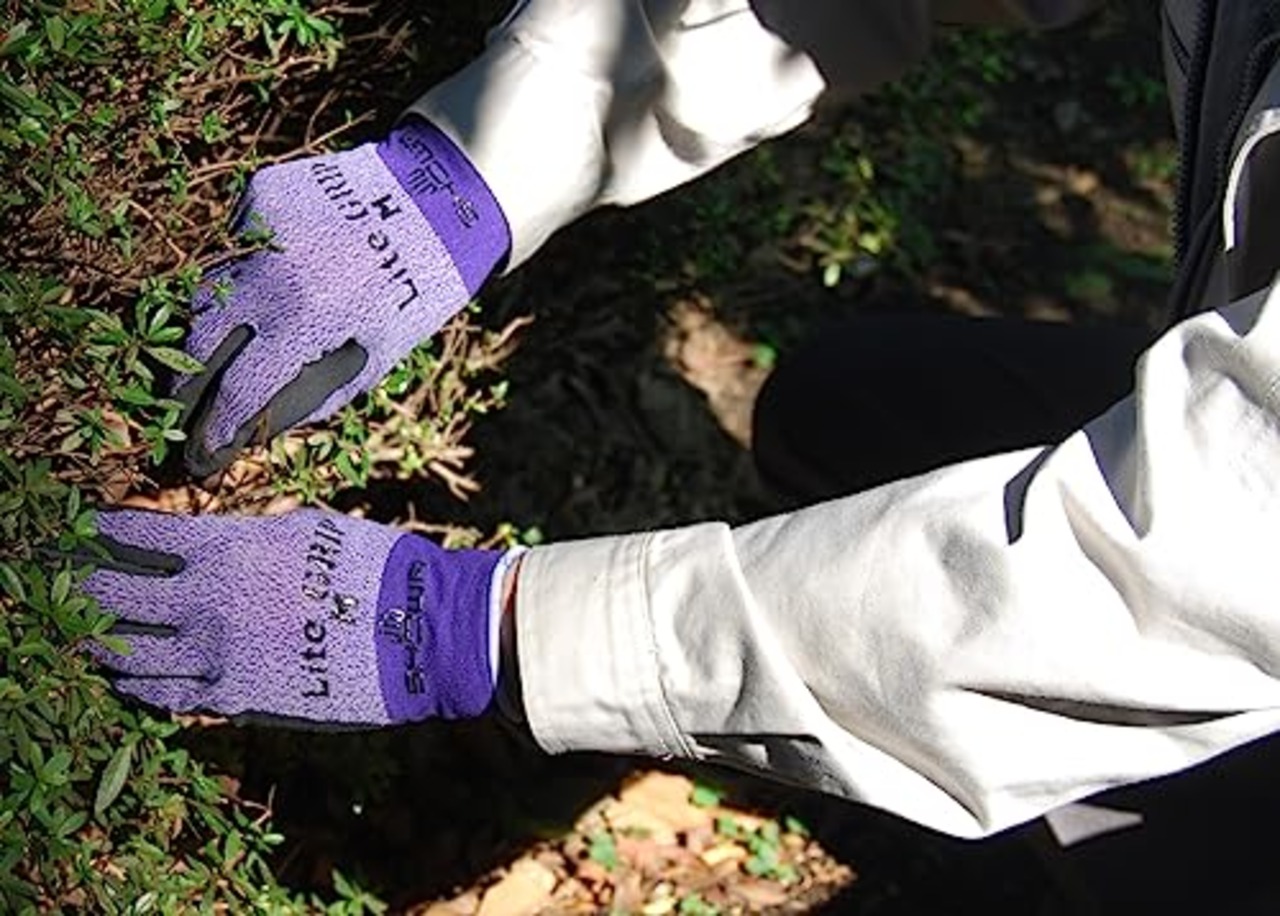 【軽作業用手袋】 ショーワグローブ(Showaglove) No.341 ライトグリップ パープル Mサイズ 1双