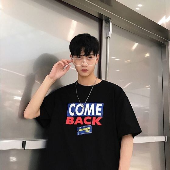 全3色 シンプル カジュアル ロゴ 英字 プリント メンズ Tシャツ