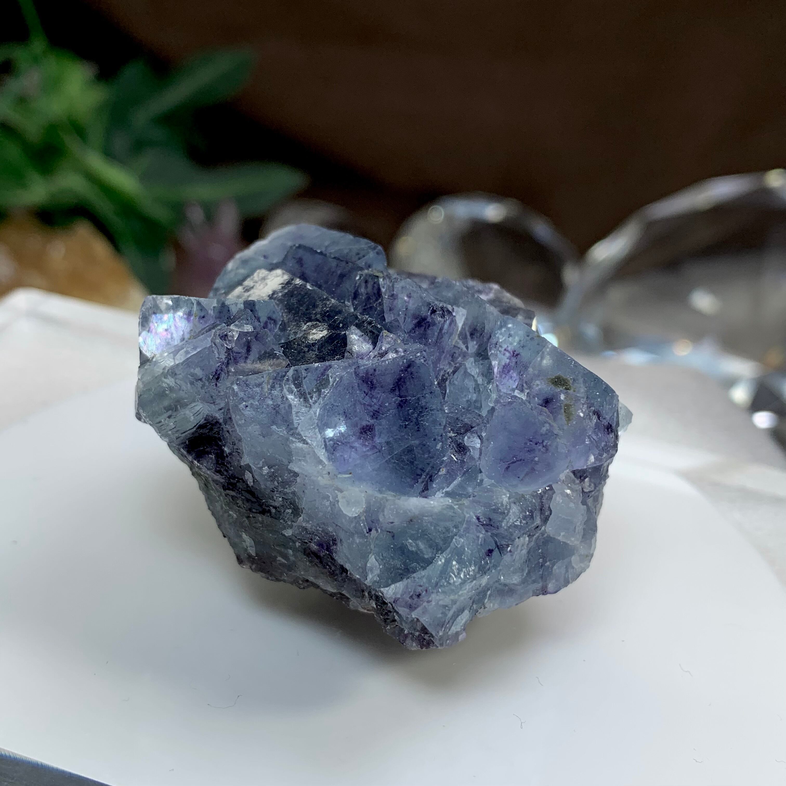 1.透明度あり☆ブルーフローライト原石クラスター | Naturaltreasure