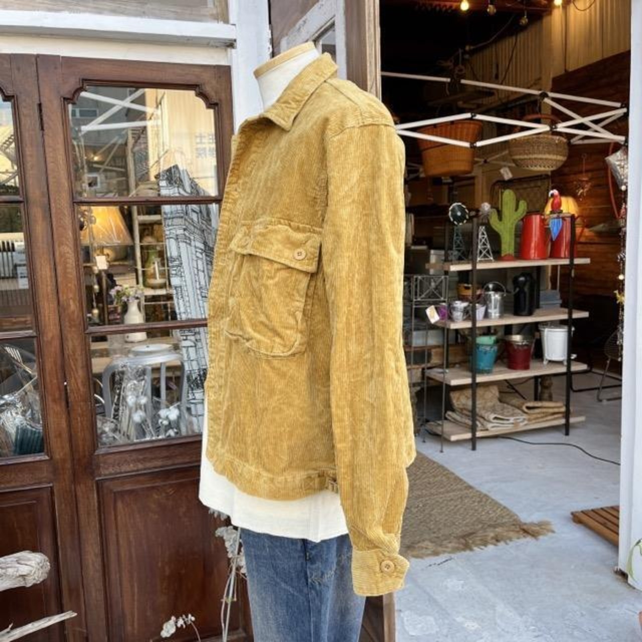 TOPANGA Men's 　コーデュロイシャツジャケット　マスタード