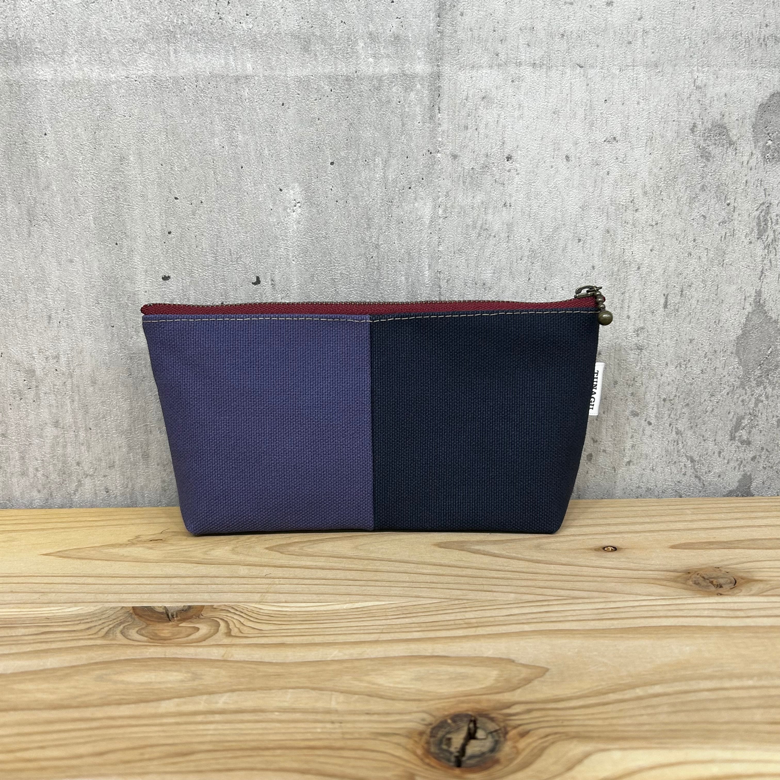 ▼マチ付切替ポーチ<化粧品/ペンケース/他>