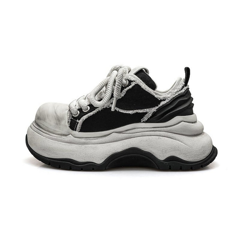 ダメージデザイン厚底スニーカー 00068