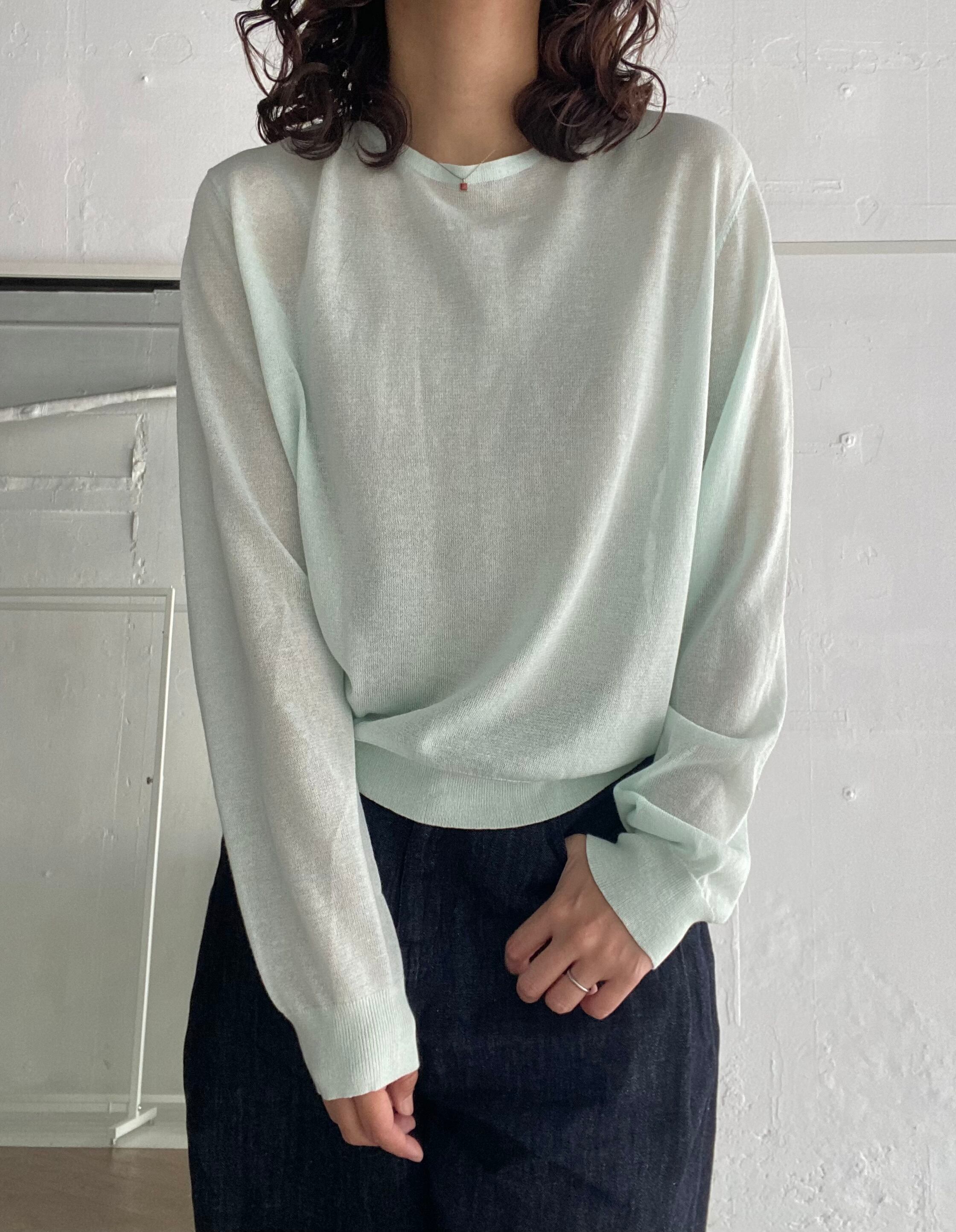 Sheer Open-Back Knit（Pale Mint） | CaNARi Vintage