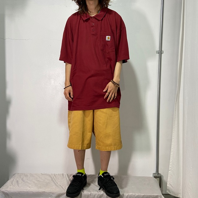 『送料無料』　Carhartt 鹿の子ポロシャツ　XXL ポケット付き　K570