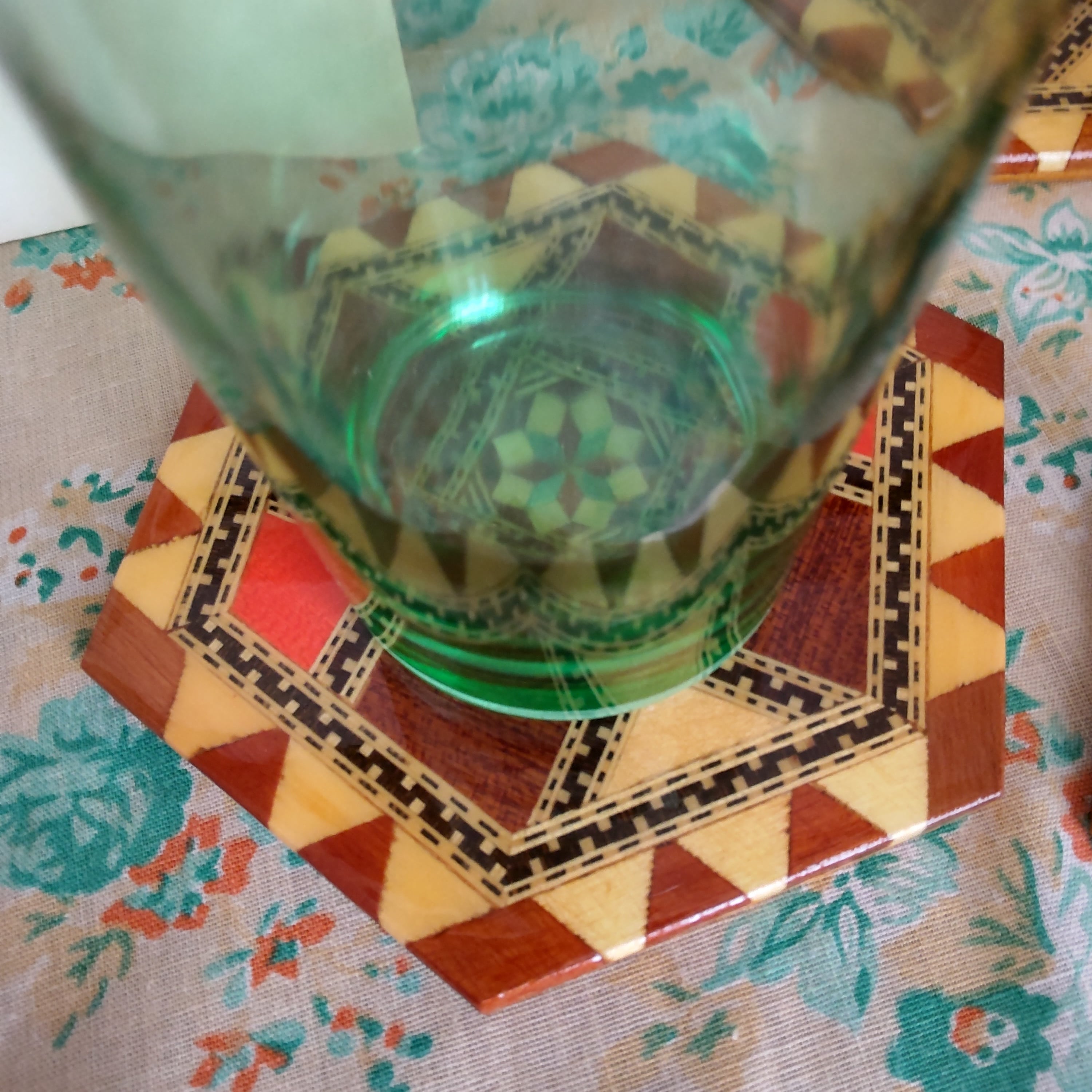 スペイングラナダ 寄木細工コースター 6枚セット | eve