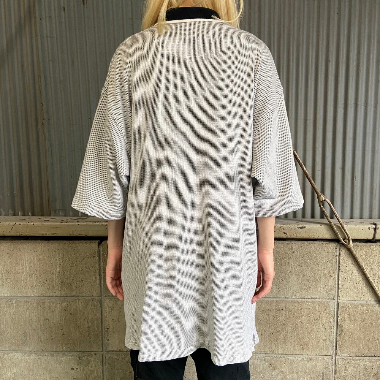 ビッグサイズ 90年代 企業ロゴ刺繍 team tuba pro shop ニット ポロシャツ メンズ2XL 古着 90s ビンテージ