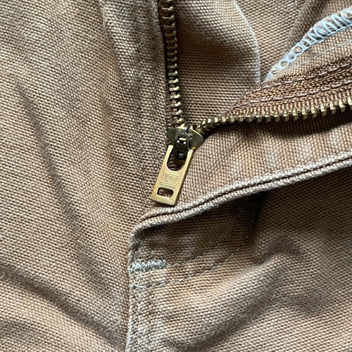 10s USA製 ブラウン ダブルニー Carhartt B01 28×30 詳細写真9