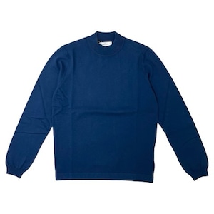 GranSasso(グランサッソ)  Long Sleeve Softcotton 12G Mock Neck Knit Tee(58108/18120/579) /S.BLUE