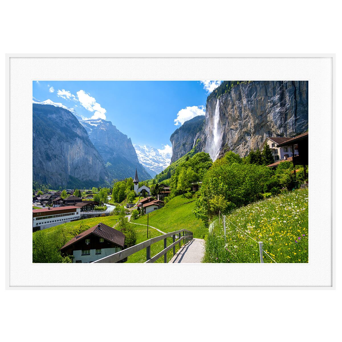 スイス写真 ラウターブルンネン インテリア アートフォトポスター額装
