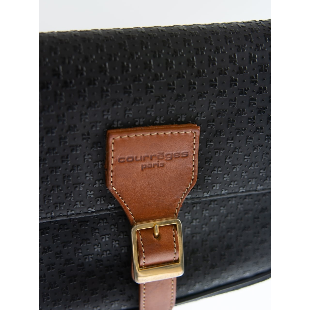 【courreges paris】Made in France PVC×Leather Crossbody Bag(クレージュ フランス製 PVC×レザークロスボディバッグ ショルダー)