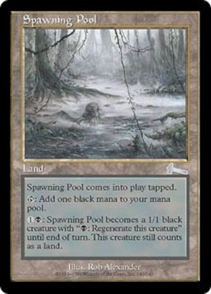 ※プレイ用　MTG　《産卵池/Spawning Pool(ULG)》　Foil　英語