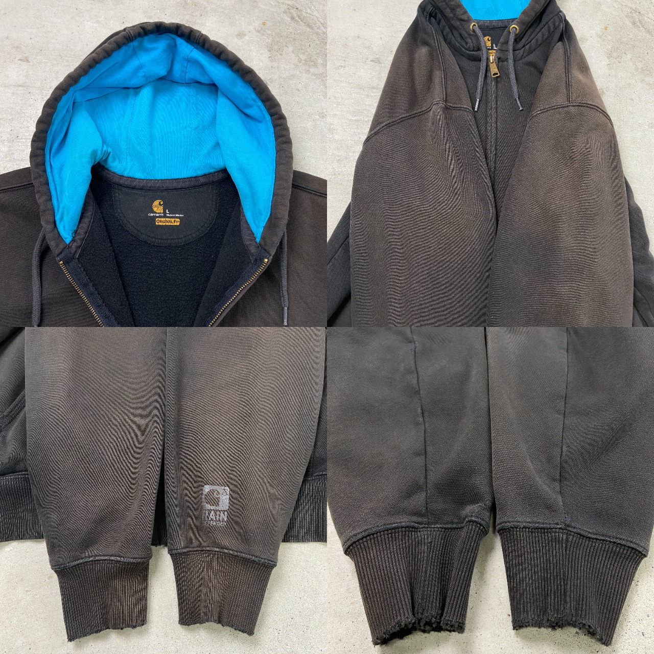Carhartt カーハート スウェットパーカー フルジップパーカー 鬼  
