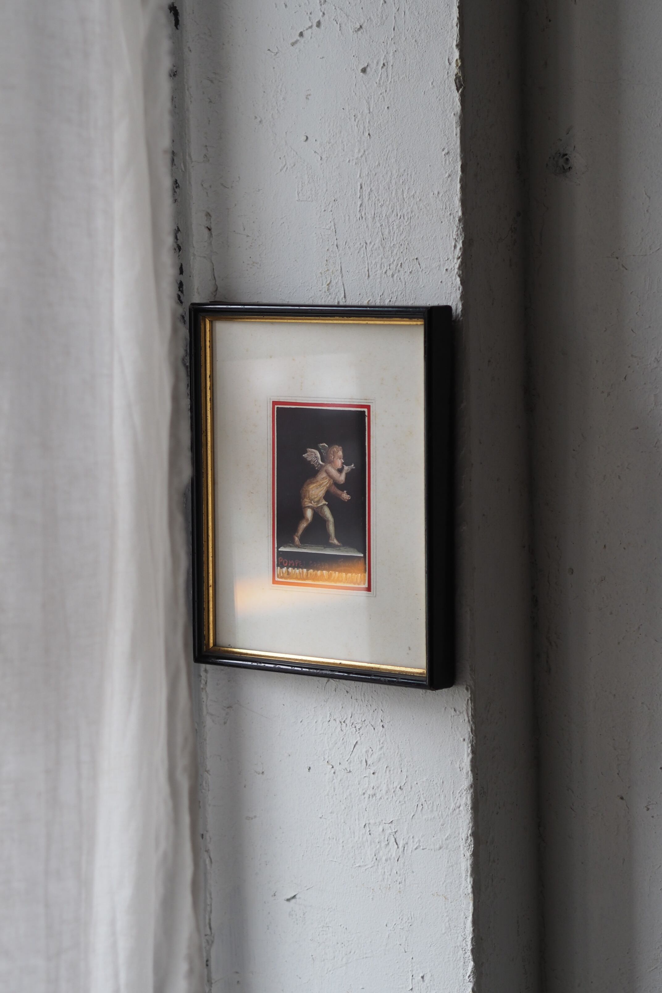 ポンペイ壁画の天使額縁-vintage gouache painting frame