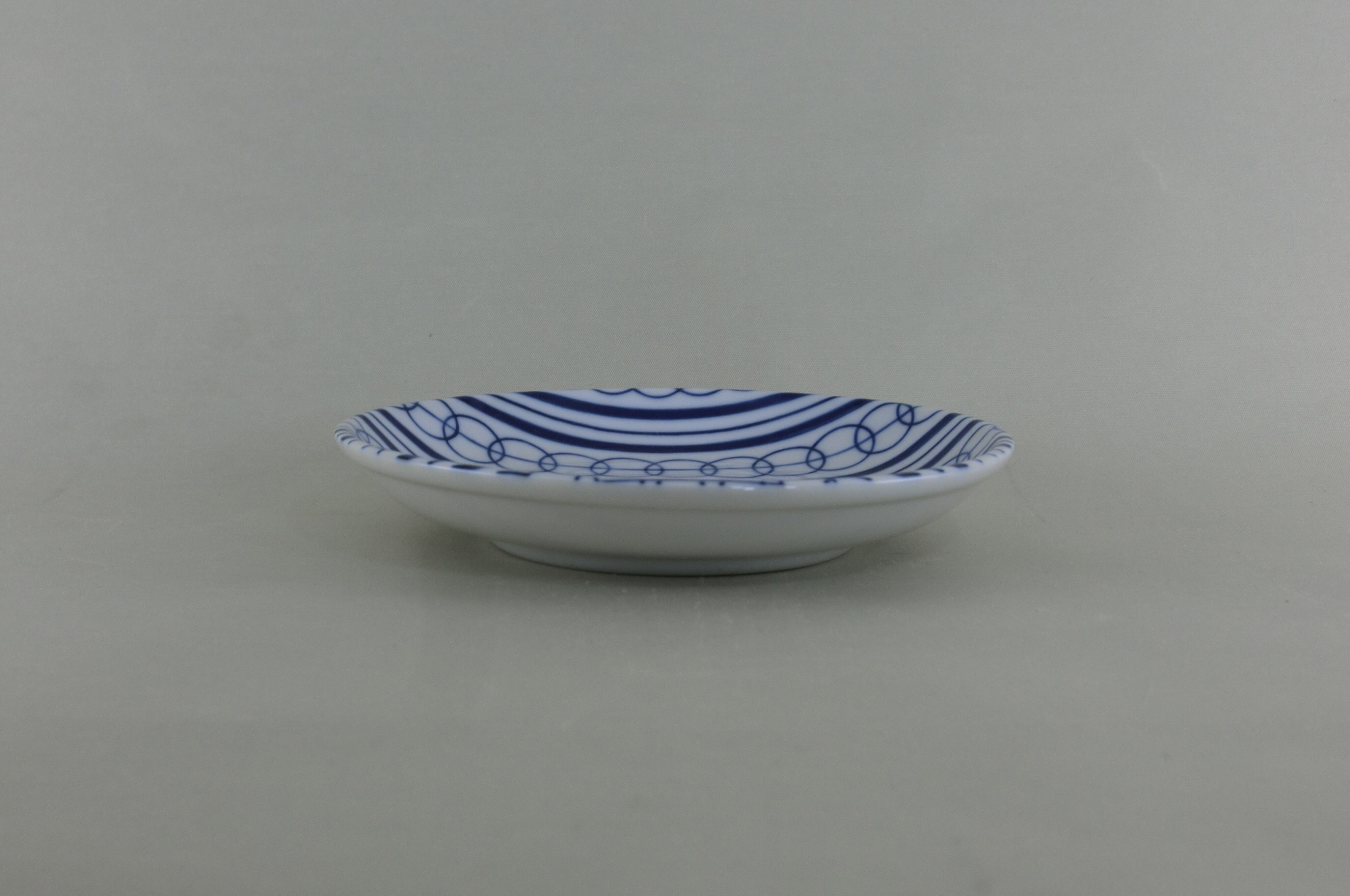 藍小紋伝統柄シリーズ　銘々皿（輪つなぎ）
