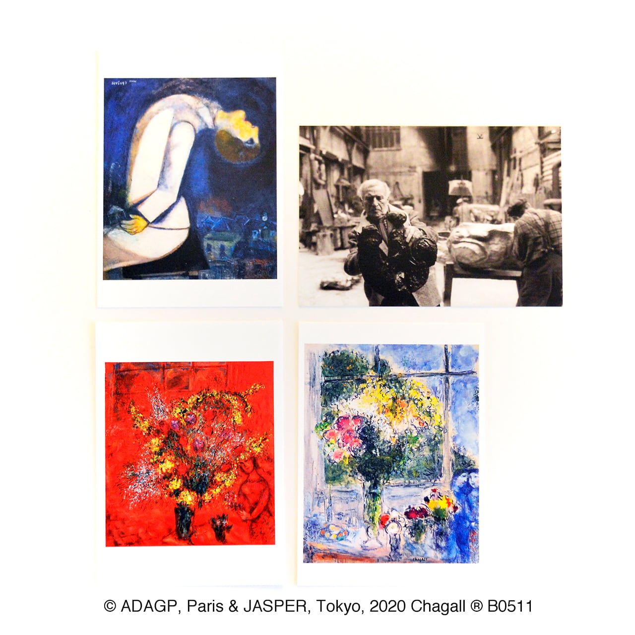 マルク・シャガール 三次元の世界」展 オリジナルポストカードセットB「画家とアトリエ」 CURATORS ONLINE SHOP
