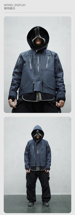 NOSUCISM_26SS_ 「合」デタッチャブルフロント マルチシェイプラミネートジャケット