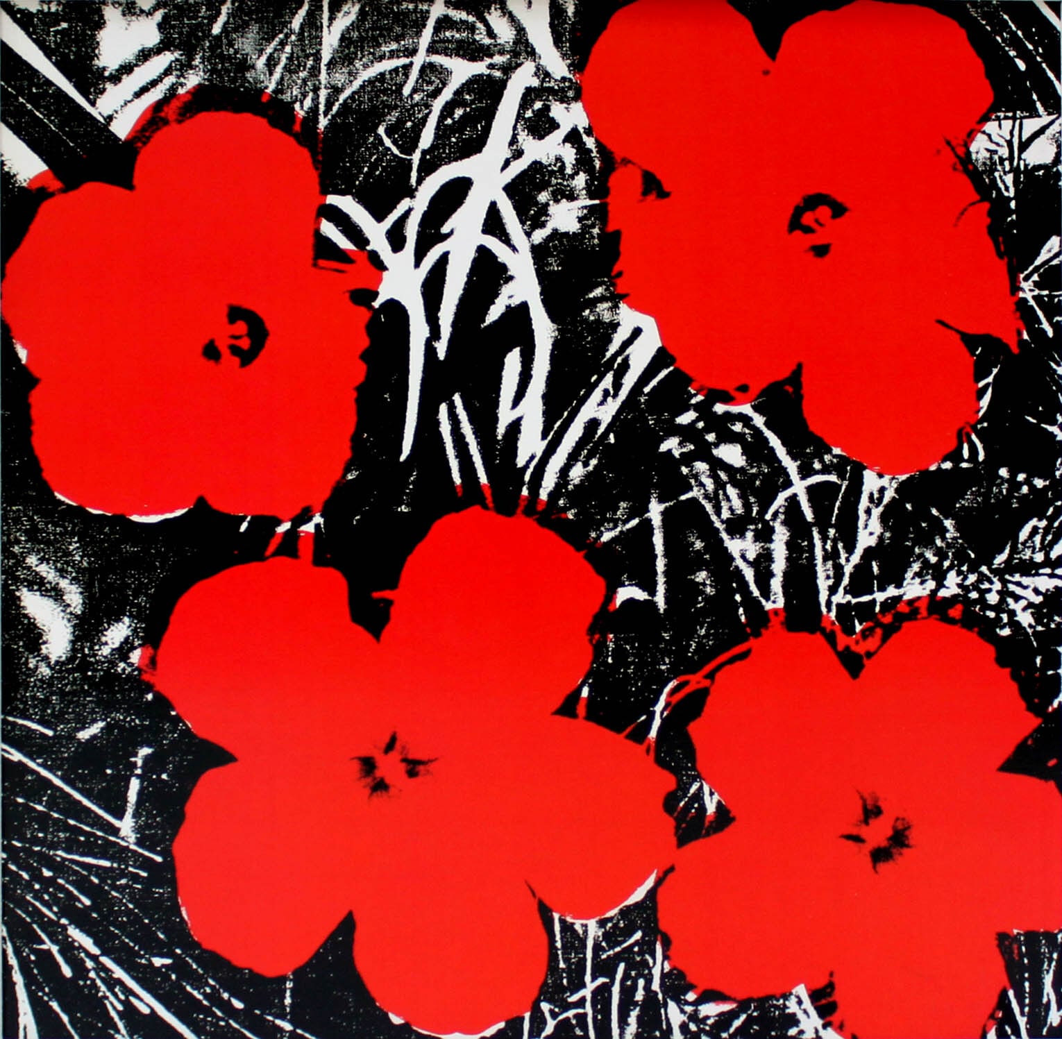 アンディ ウォーホル「フラワーズ,1964(レッド)」展示用フック付