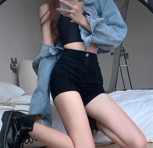 2024 春夏パンツ デニム ジーンズ ハーフパンツ ハイウエスト 脚長効果 美脚効果 細見え カジュアル かわいい おしゃれ 春 韓国ファッション レディース お出かけ