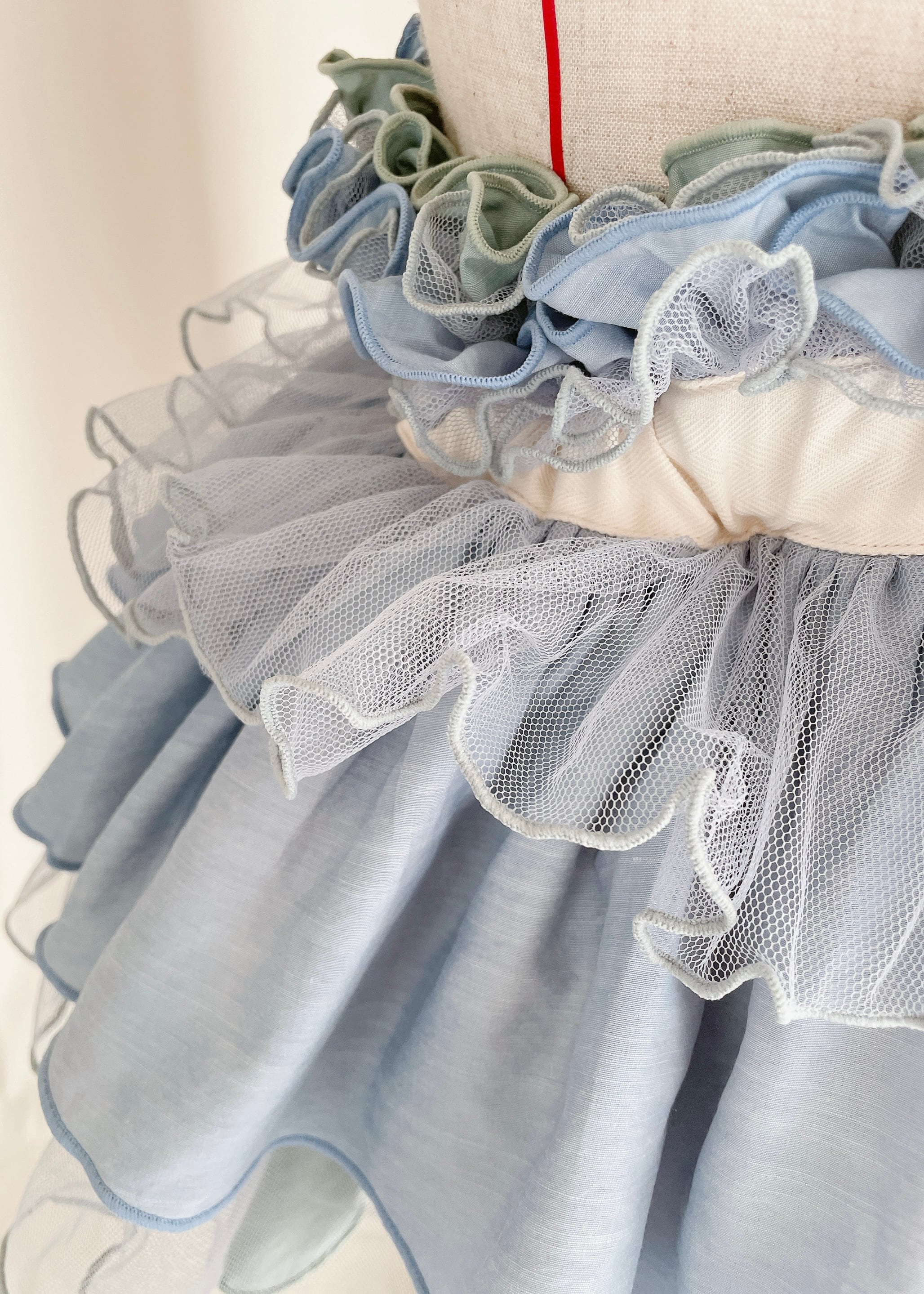 DŌRA MÖRA | Versatile Ruffled Bag - SEA BLUE | ORIENT MILLINERY