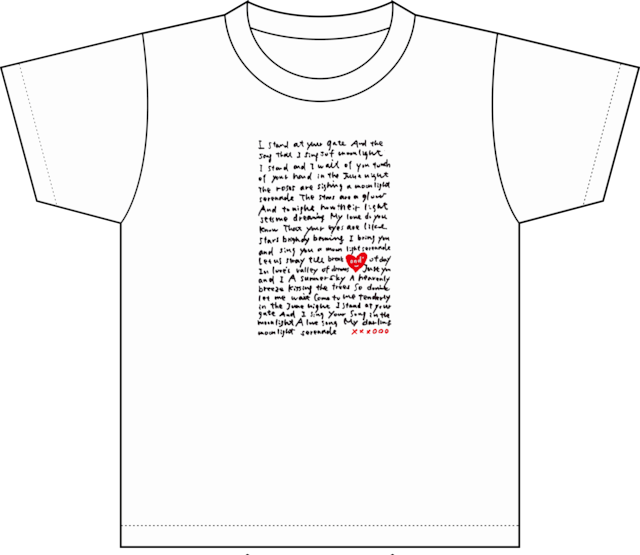 ond° original t-shirt / moonlight serenade / for men / white