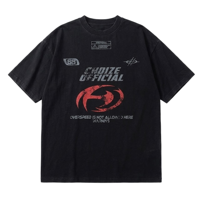 Washed round neck short-sleeved T-shirt 0004