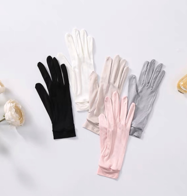 【5color】uv cut silk gloves