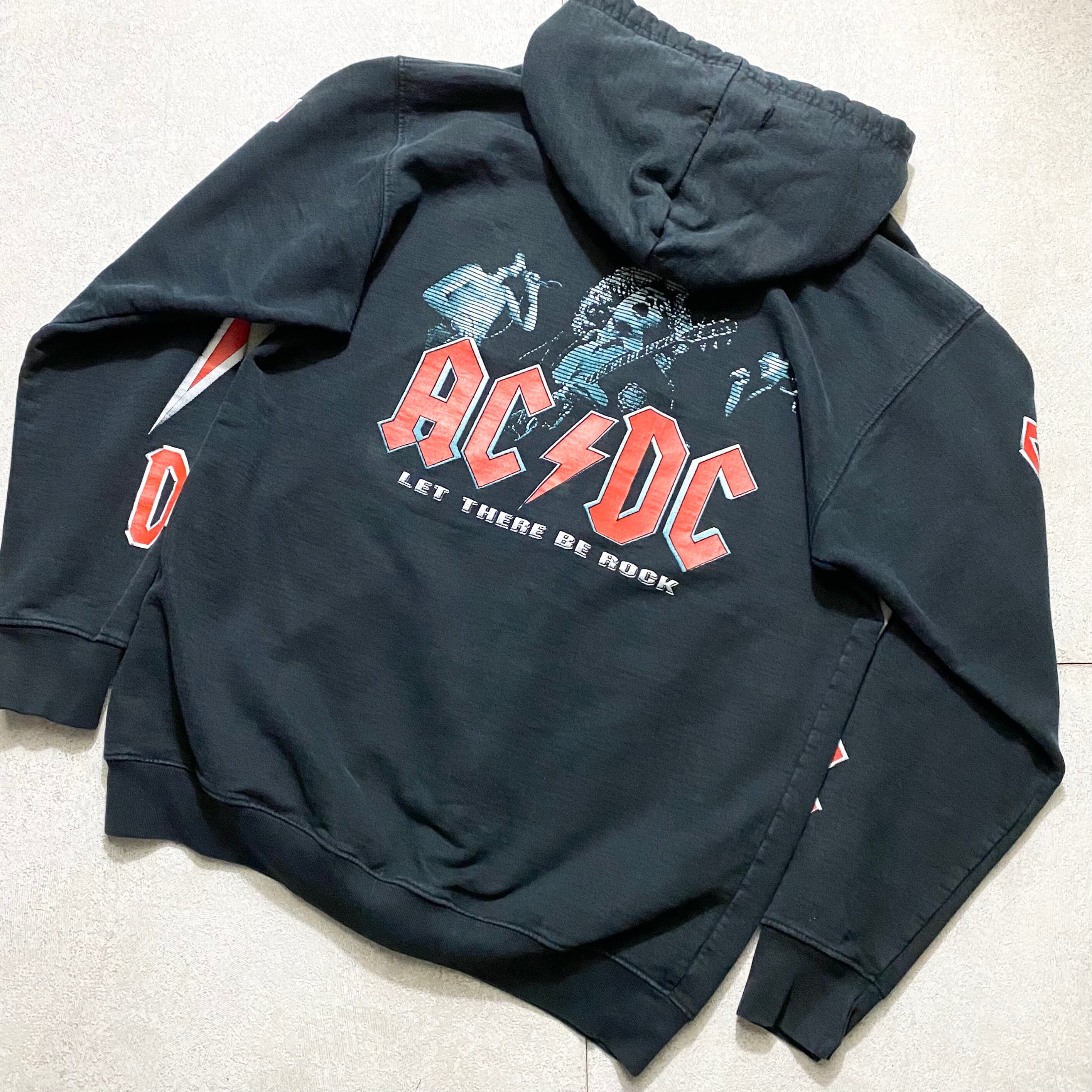 old AC/DC zip-up music sweat parka “let there be rock” | NOIR ONLINE
