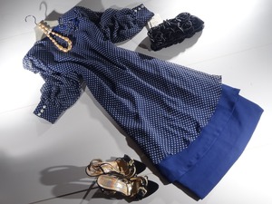 ★9～11号☆ドット柄デザインワンピース(OPN6573)