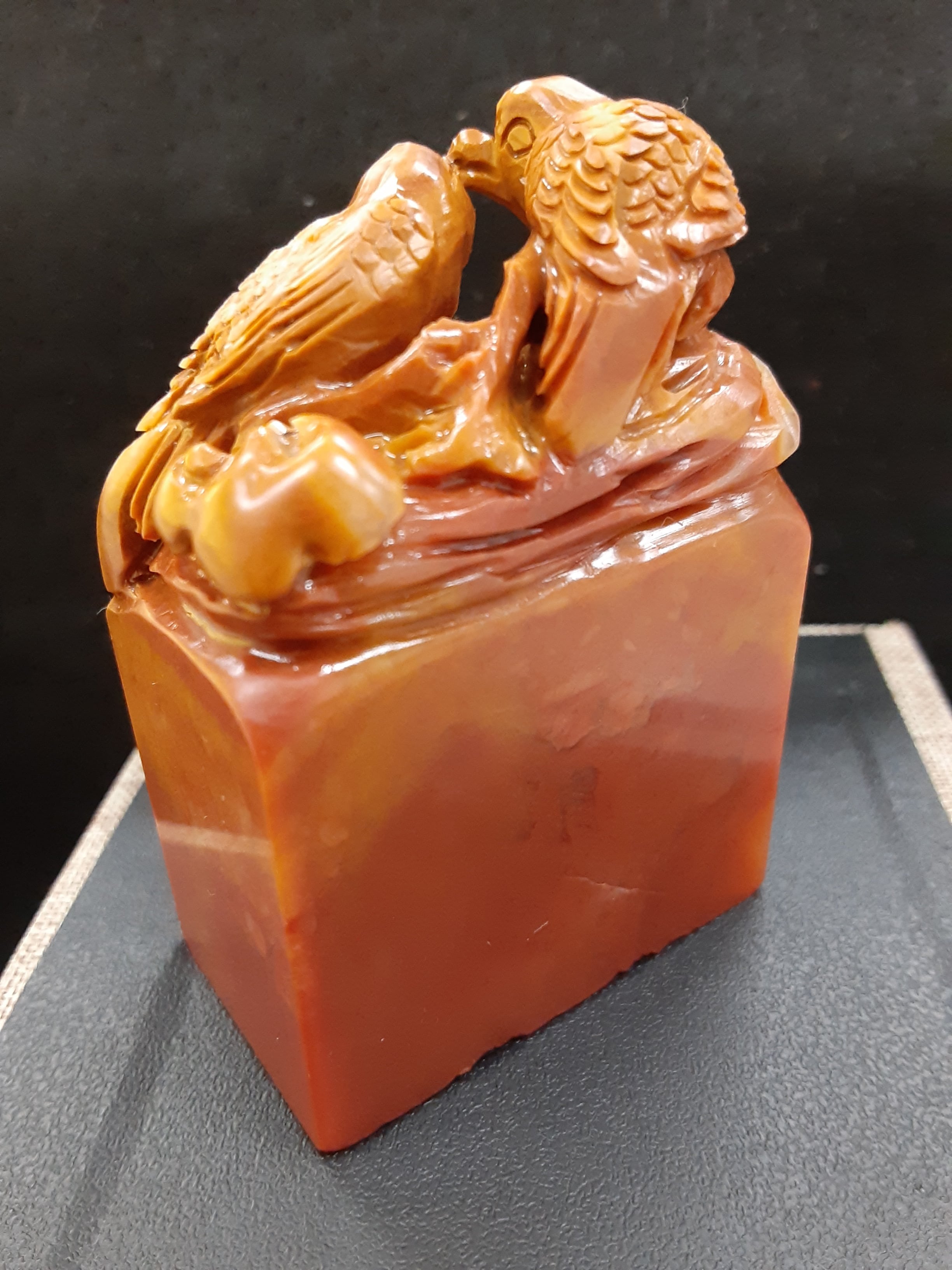 美意延年」ラオス石花鳥鈕 | 篆刻 松尾碩甫商店